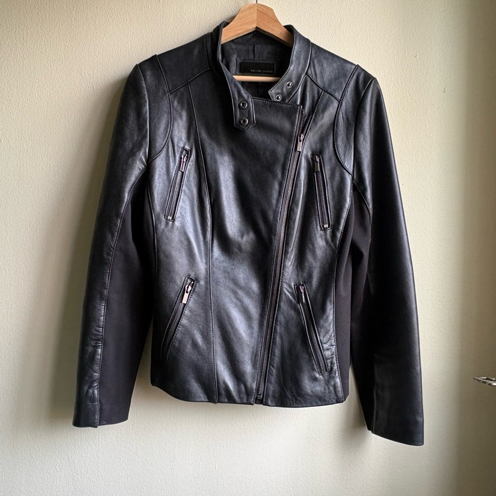 Wilson’s Black Leather Biker Jacket